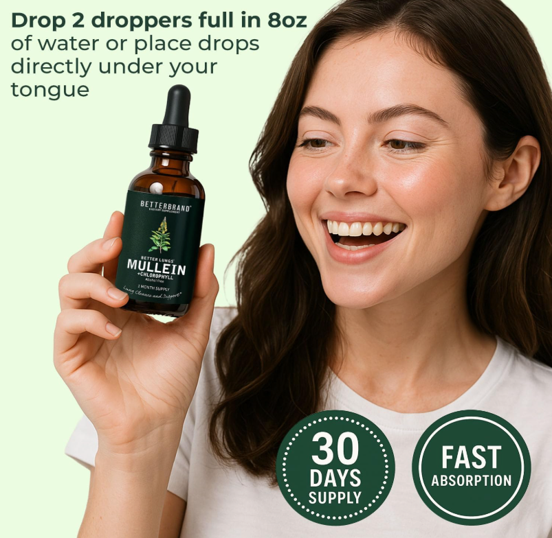 Mullein Leaf + Chlorophyll Detox Drops