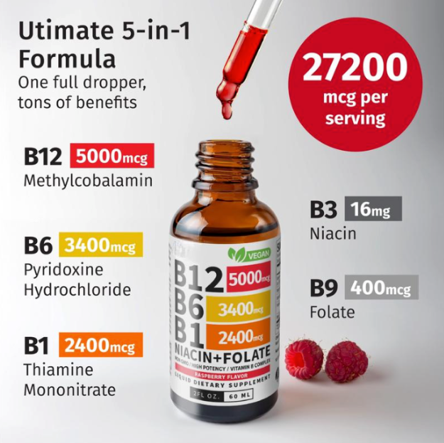 Vitamin B12 Raspberry Supplement