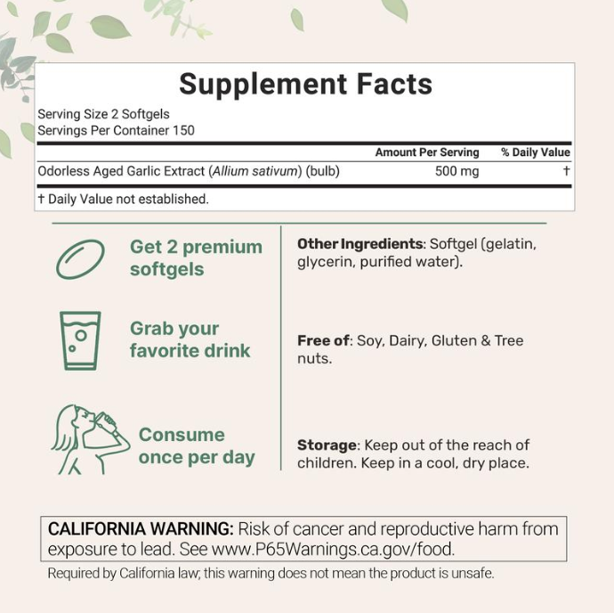 Odorless Aged Garlic Extract